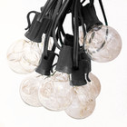 G40 Warm White Led Fairy Outdoor Patio Black Wire String Lights Bistro Cafe Yard