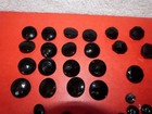 Vintage Antique Button Lot 1900-50s Black Victorian Mourning Glass  77