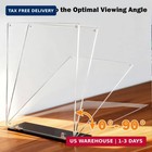 180  adjustable Acrylic Sign Holder  8 5 x11  Magnetic Table Paper Display Stands