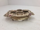 Vintage Ormolu Gold Tone Metal 4 Slot Lipstick Holder Hollywood Regency