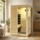 Mini Far Infrared Sauna Poplar Wood Personal Home Spa Detox For 1 Person 905w