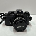 Vintage Nikon Em 35mm Slr Compact Film Camera Black  With 50mm   28-135mm Lenses
