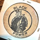 Vintage 1960s Black Power Wooden Nickel Burn Baby Burn Civil Rights Token