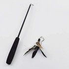 Kitten Cat Toy Mouse On A Rod Teaser Bell Feather Play Pet Dangler Wand New Uk