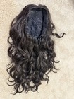 Long Wavy Dark Brown Clip-in Wig Classic Cap Heat-resistant Free-part