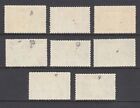 Pitcairn Islands Sc 1-5  6  7  8  Mlh  1940 Issues  8 Diff  Small Offset On Back