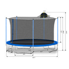 Adults And Kids Trampoline W  Basketball Hoop W  Ladder And Safety Enclosure Net