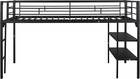 Metal Twin Low Loft Bed With Storage Shelves And Ladder  Bunk Floating Bed Fo   