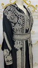 Modest Eid Abaya Kaftan Hooded Embroidery Women s Beaded Dress Long Sleeve Black