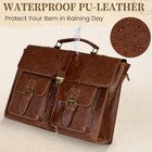  Mens Messenger Bag 15 6 Inch Leather Vintage Laptop Briefcase Large Brown