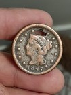 1847 Braided Hair Large Cent Holed  1