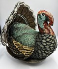 John Derian Target 2024 Turkey Pillow 16 x15  Plush Beaded Thanksgiving Nwt
