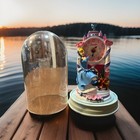Disney Princess Cinderella Tabletop Glass Dome Clock Jaq And Gus Mice