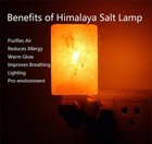 Himalayan Rock Salt Night Light Cylinder Shape 2pack Wall Plug Orange