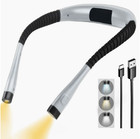 Gray Rechargeable Led Neck Light Book Light Reading In Bed Crafting Camping Us