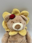 Ty Pluffies Baby Blossoms Bear Plush Brown Flower Ladybug 2004 - 11 