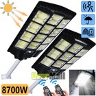 Led Solar Street Lights 9900000lm Security Flood Lamp Motion Sensor Outdoor Wall