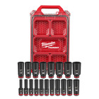 Milwaukee 49-66-6801 Shockwave Impact Duty Socket 3 8    Drive 19-pc Packout Set
