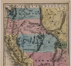 1857 Western Territories Map Large Nebraska - New Mexico - Oregon Original