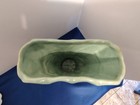 Vintage Camark Fan Vase Art Pottery Aqua  8  Mcm