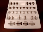 Set Of 32 Bronze   Silver Tone Metal Chess Pieces No Board