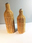 Country Retro Wicker Wrapped Demijohn Set Of Two Sample Only  10 Shipping 
