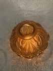 Vintage Indiana Glass Fairy Lamp Light Candle Holder Pebble Leaf