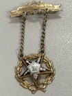 Vintage 10k Gold Top Order Of The Eastern Star Pin Sunshine 399 66-66