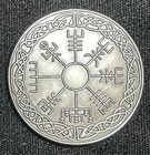Viking Challenge Coin Freemason Masonic  1 75   Antique Silver Edc