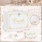 White Wedding Gift Card Box With Lock And Slot Acrylic Money Cash Post Thanks   