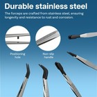 Entomology Forceps Set  5 Pcs   Stainless Steel Precision Rubber Tip Tweezers