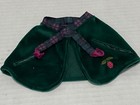Fisher Price Briarberry Bear Wear Plaid Cape Tam Hat Set Purple Green Vintage