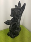 Large 15  Antique Vintage Cast Iron Standing Scottie Terrier Dog Doorstop 