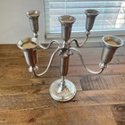 Vtg  Godinger Silver Plates 5 Arm Candelabra Candle Holder Folding Arms