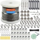 1 8  Wire Rope Kit   steel Wire Cable   turnbuckles For Cables Wire   vinyl 200ft