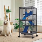 45 h Metal Small Animal Cage Rolling Chinchilla Guinea Pig Rabbit Ferret