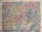 1891 South West France Original Antique Hand Coloured Map By G w  Bacon