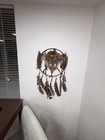 Vtg Real Coyote Skin Native American Dream Catcher Hunting Cabin Taxidermy