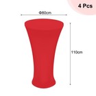 4 Pcs 31 5  Round Highboy Spandex Cocktail Table Covers pink