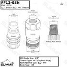1 2 Npt Flat Face Hydraulic Quick Connect Coupler Coupling Set Skid Steer Bobcat