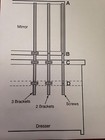 Bracket Assembly For Dresser Mirror Supports