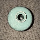 Large Celadon 12  Vase Flying Cranes Crackle Glaze Made In Korea