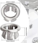 Secure 6-claw Bathroom   Kitchen Sink Overflow Covers - 2pcs In Brushed Nickel