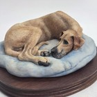 Border Fine Arts Great Dane Figurine On Wooden Mount By Elizabeth Waugh 1985