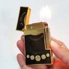 Dp Le Grand Double Flame Lighter Ping Sound Gas Refillable For Smoking Cigarette