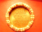 1958-p Obw Original Bank Wrapped Roll Uncirculated  Lincoln Wheat Cent Pennies
