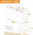 Toothpaste And Toothbrush Holder For Bathroom - Wall Mounted And Countertop Usag