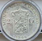 Curacao 1944-d 2 1 2 Gulden Silver Coin - High Grade - Denver Mint