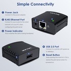 Usb 2 0 Network Print Server Lan Print Share Server For Windows Macos 10 7