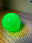 Yellow Uranium Glass Round Crystal Ball Paperweight Almost 2 25 Inches 60 Mm